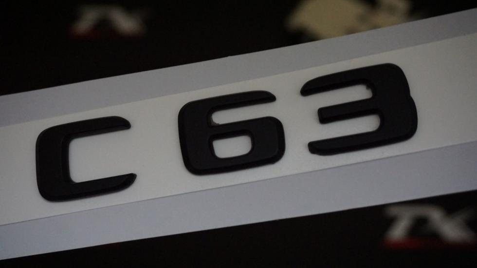 C 63 Bagaj Mat Siyah ABS 3M 3D Yazı Logo