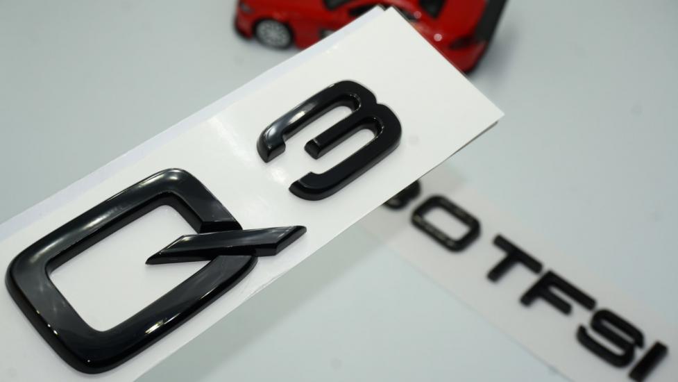 Audi Q3 30 TFSi Parlak Siyah ABS 3M 3D Bagaj Yazı Logo Orjinal Ürün