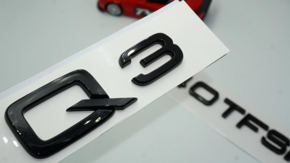 Audi Q3 40 TFSi Parlak Siyah ABS 3M 3D Bagaj Yazı Logo Orjinal Ürün