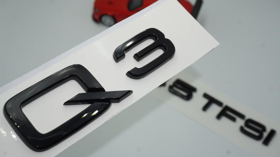 Audi Q3 45 TFSi Parlak Siyah ABS 3M 3D Bagaj Yazı Logo Orjinal Ürün