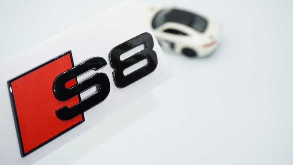 DK Tuning S8 Bagaj Siyah 3M 3D Yazı Logo Audi İle Uyumlu