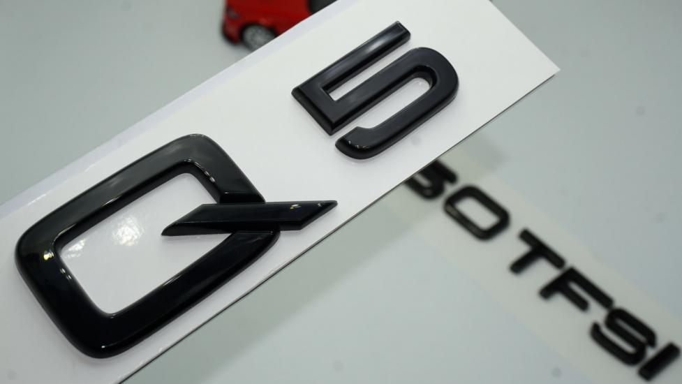 Audi Q5 50 TFSi Parlak Siyah ABS 3M 3D Bagaj Yazı Logo Orjinal Ürün