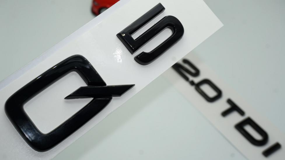 Audi Q5 2.0 TDi Parlak Siyah ABS 3M 3D Bagaj Yazı Logo Orjinal Ürün