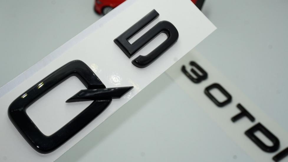 Audi Q5 30 TDi Parlak Siyah ABS 3M 3D Bagaj Yazı Logo Orjinal Ürün