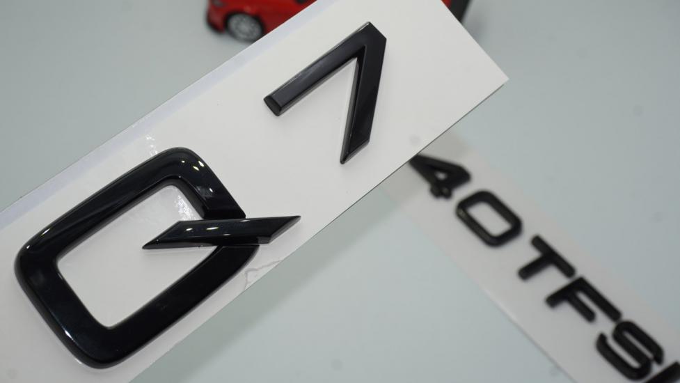 Audi Q7 40 TFSi Parlak Siyah ABS 3M 3D Bagaj Yazı Logo Orjinal Ürün