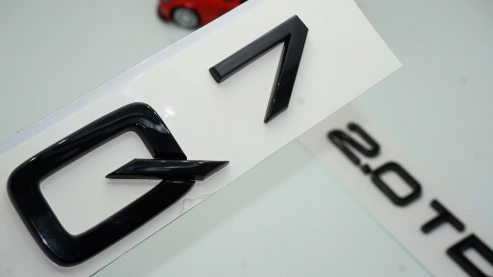 Audi Q7 2.0 TDi Parlak Siyah ABS 3M 3D Bagaj Yazı Logo Orjinal Ürün
