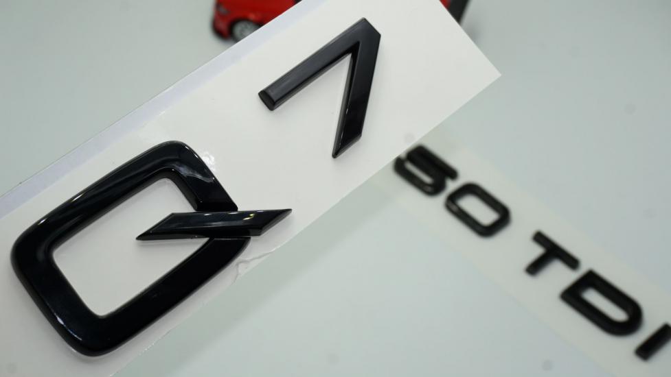 Audi Q7 50 TDi Parlak Siyah ABS 3M 3D Bagaj Yazı Logo Orjinal Ürün