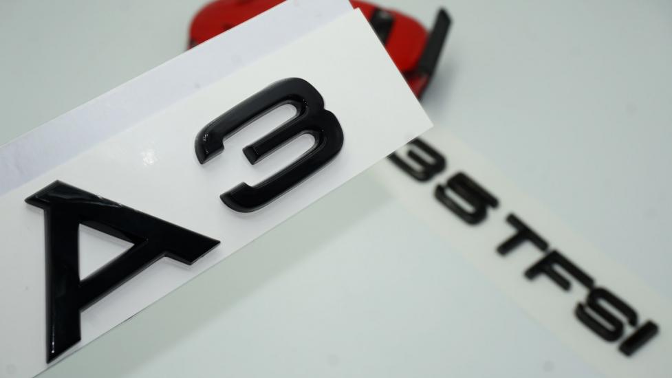 Audi A3 35 TFSi Parlak Siyah ABS 3M 3D Bagaj Yazı Logo Orjinal Ürün