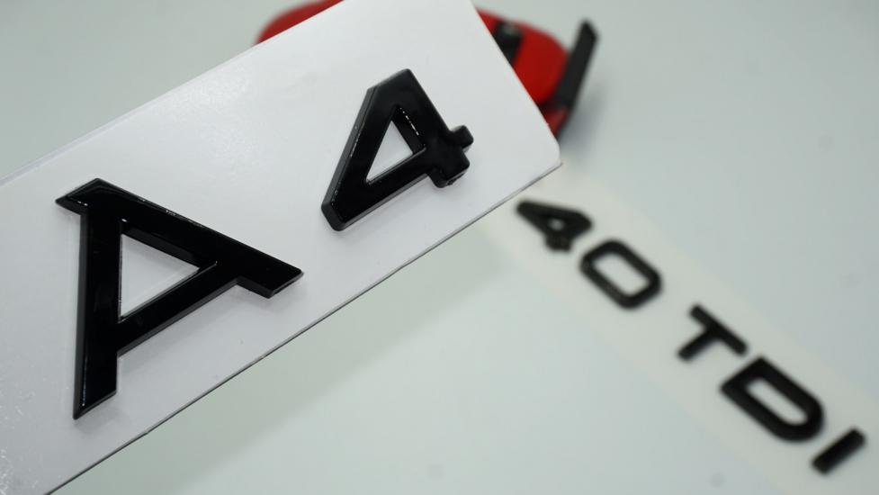 Audi A4 40 TDi Parlak Siyah ABS 3M 3D Bagaj Yazı Logo Orjinal Ürün