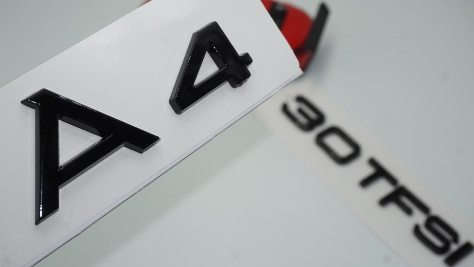 Audi A4 30 TFSi Parlak Siyah ABS 3M 3D Bagaj Yazı Logo Orjinal Ürün