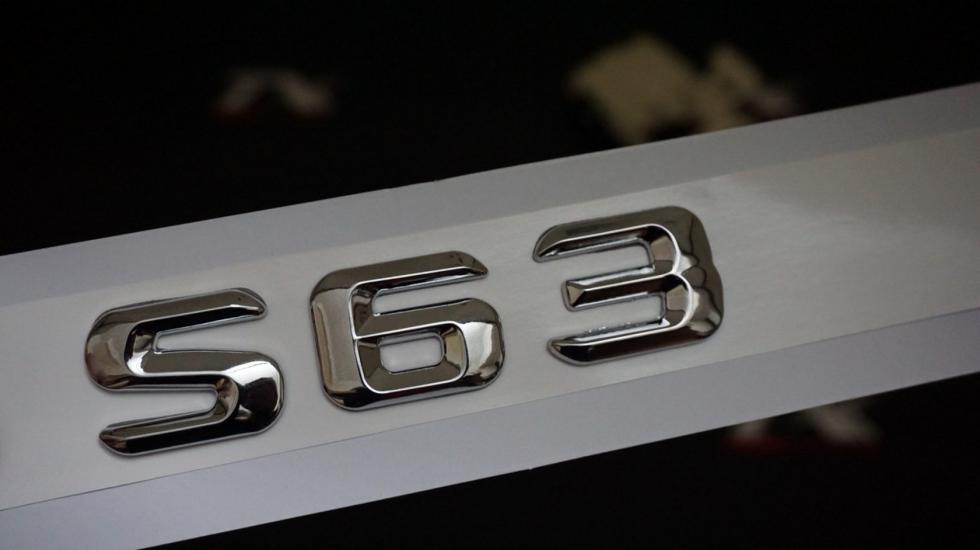 S 63 Bagaj Krom Metal 3M 3D Yazı Logo