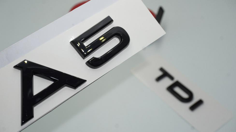 Audi A5 TDi Parlak Siyah ABS 3M 3D Bagaj Yazı Logo Orjinal Ürün