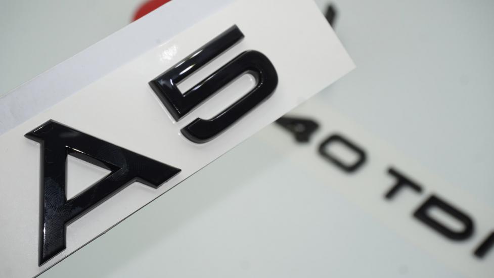 Audi A5 40 TDi Parlak Siyah ABS 3M 3D Bagaj Yazı Logo Orjinal Ürün