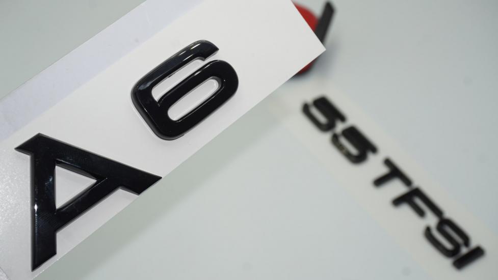 Audi A6 55 TFSi Parlak Siyah ABS 3M 3D Bagaj Yazı Logo Orjinal Ürün