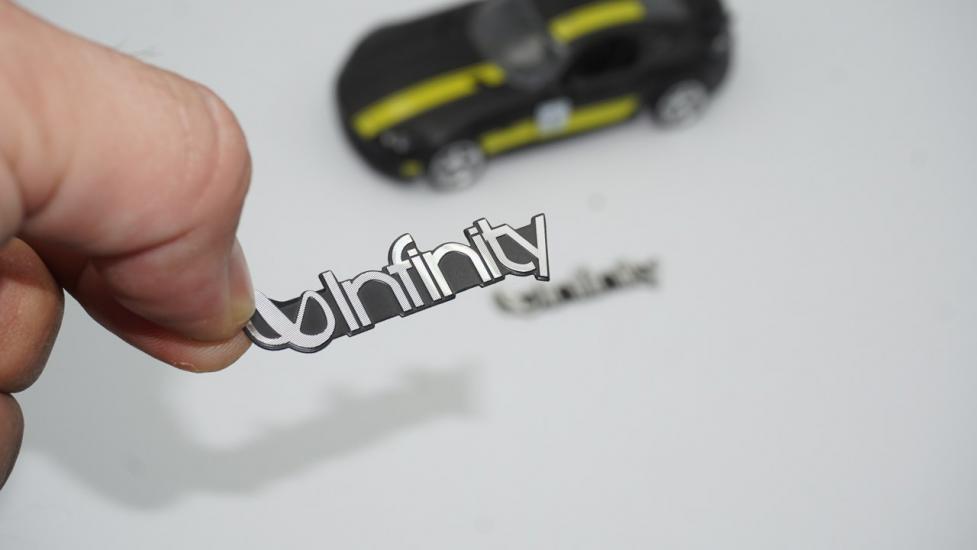 İnfinity Hoparlör Krom Metal 3M Logo Amblem 2 Li Set