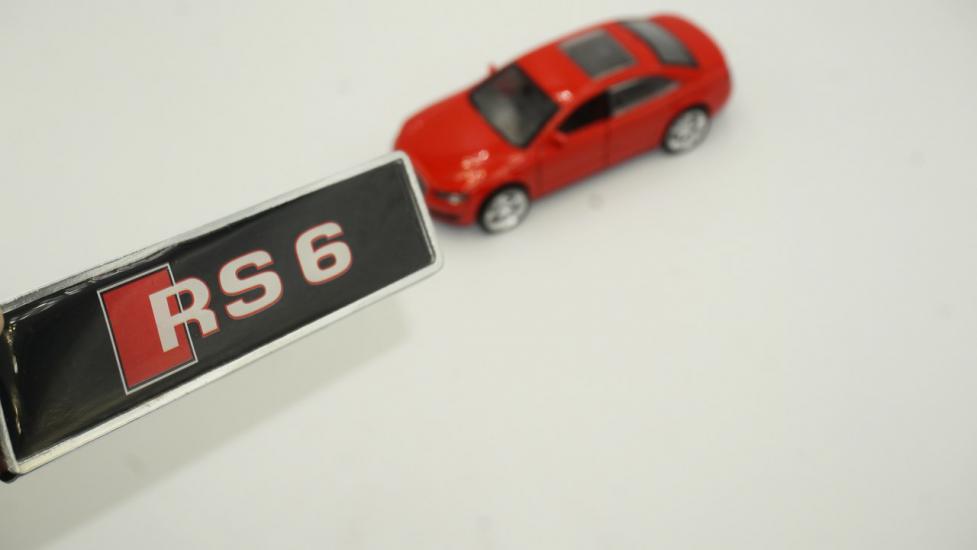 Audi RS6 Spor Versiyon Bagaj Krom Metal Yazı Logo OEM Ürün
