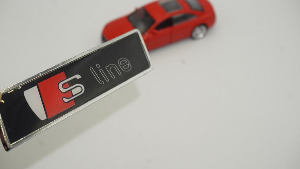 Audi S Line Spor Versiyon Bagaj Krom Metal Yazı Logo OEM Ürün