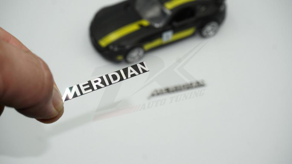 Meridian Logo Hoparlör Krom Metal 3M Logo Amblem 2 Li Set