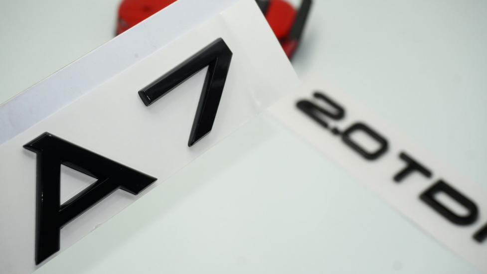 Audi A7 2.0 TDi Parlak Siyah ABS 3M 3D Bagaj Yazı Logo Orjinal Ürün