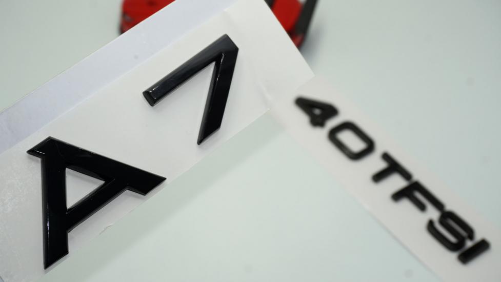 Audi A7 40 TFSi Parlak Siyah ABS 3M 3D Bagaj Yazı Logo Orjinal Ürün