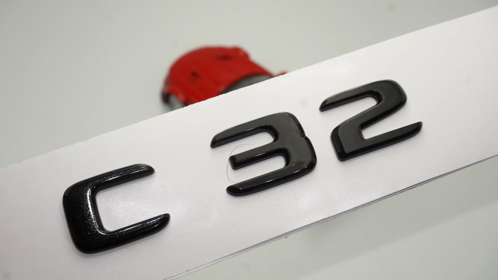 C 32 Bagaj Parlak Siyah ABS 3M 3D Yazı Logo