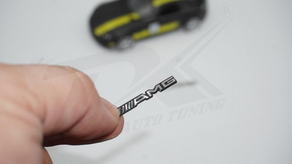Mercedes Benz AMG Direksiyon Ve Kokpit Krom Metal 3M Logo 2Li Set