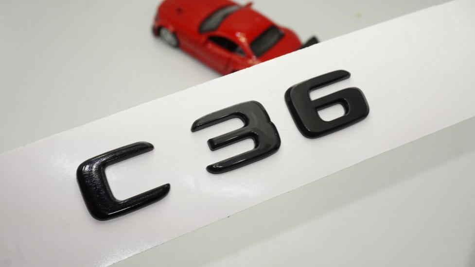 C 36 Bagaj Parlak Siyah ABS 3M 3D Yazı Logo