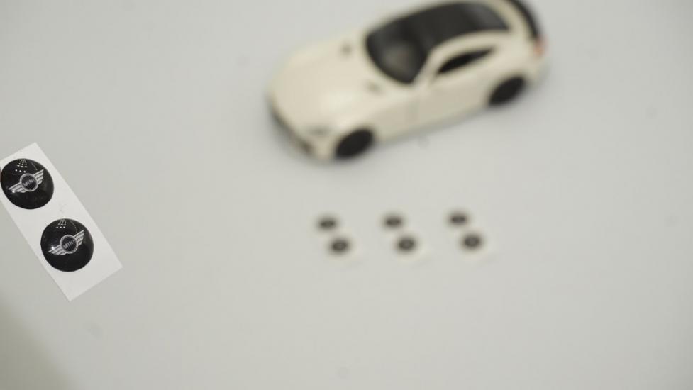 Mini Cooper Logo Jant Torpido Direksiyon 9mm Damla Sticker Logo Seti