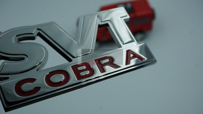 Ford Mustang Shelby SVT Cobra Vidalı Krom Metal 3D Logo Amblem