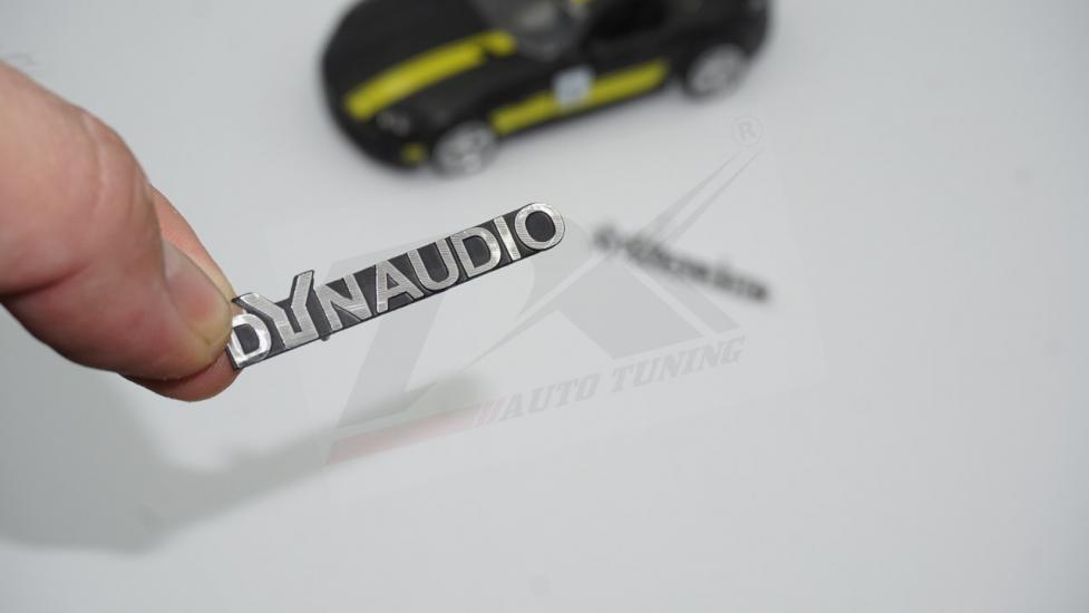 Dynaudio Logo Hoparlör Krom Metal Tırnaklı Logo Amblem 2 Li Set