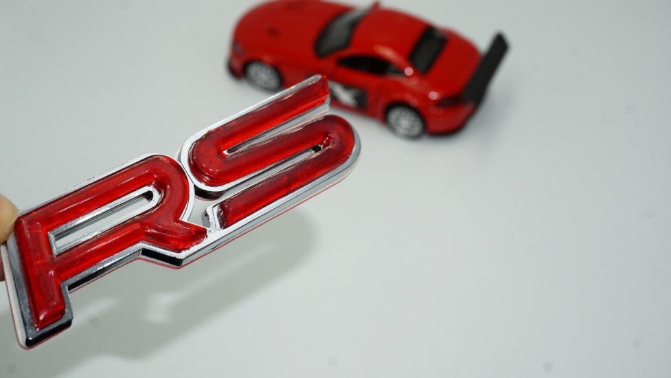 Renaul RS Kırmızı ABS 3M 3D Bagaj Logo Amblem