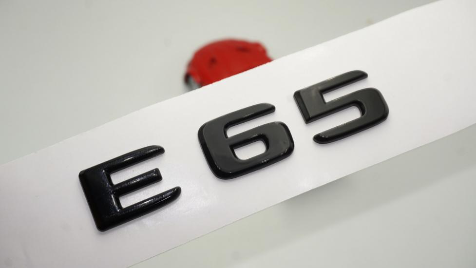 E 65 Bagaj Parlak Siyah ABS 3M 3D Yazı Logo