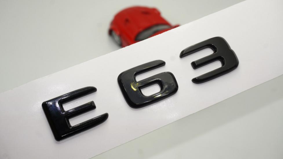 E 63 Bagaj Parlak Siyah ABS 3M 3D Yazı Logo