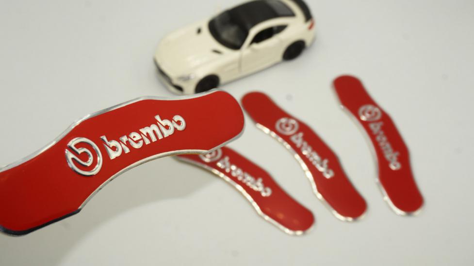 Brembo Logo Kaliper Üstü 3M 3D Metal Logo Arma Amblem Seti