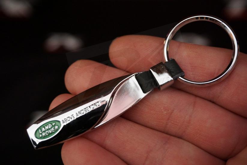 Land Rover Beyond Su Damlası Model Stil Deri Metal Anahtarlık
