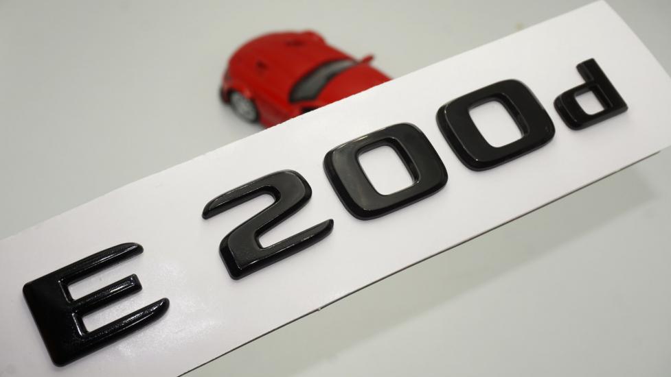 E 200d Bagaj Parlak Siyah ABS 3M 3D Yazı Logo