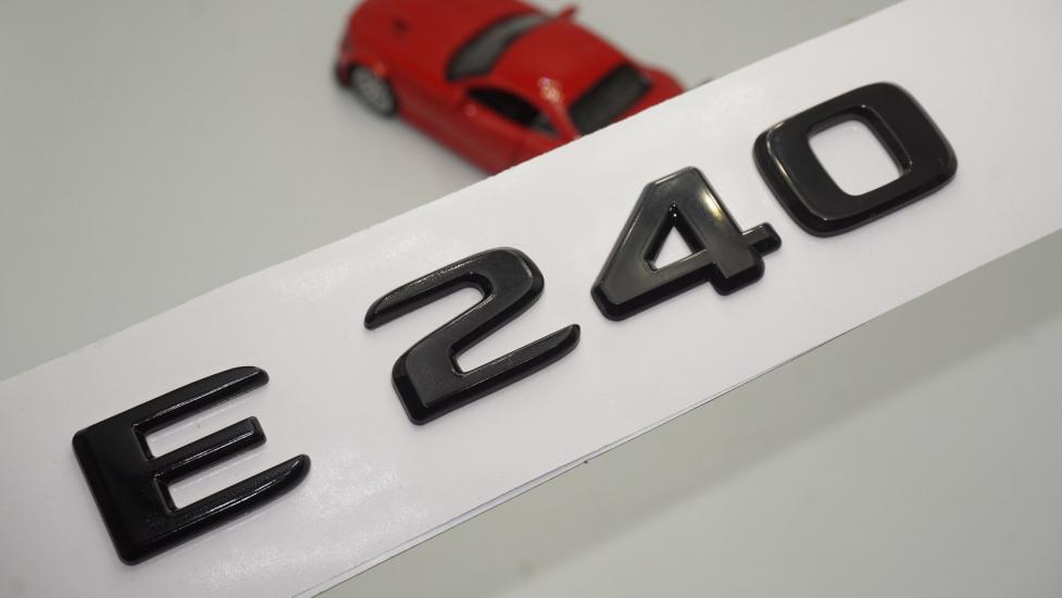 E 240 Bagaj Parlak Siyah ABS 3M 3D Yazı Logo