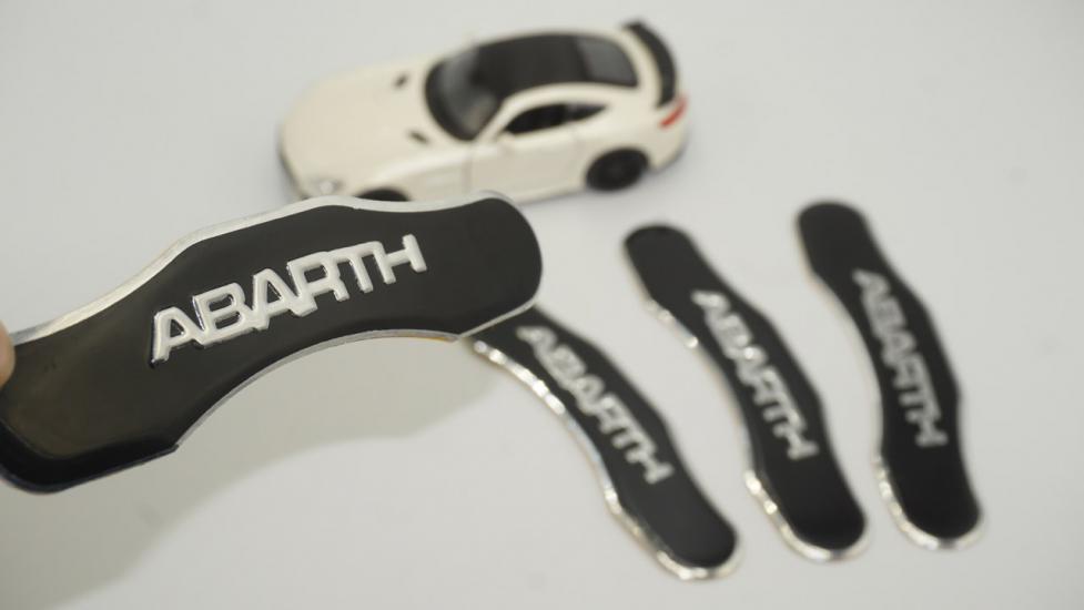 Abarth Logo Kaliper Üstü 3M 3D Metal Logo Arma Amblem Seti