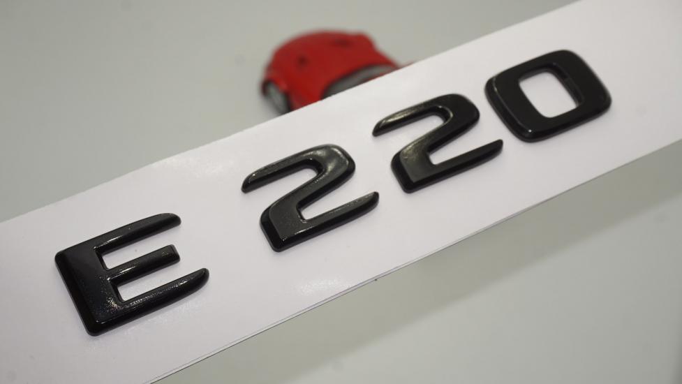 E 220 Bagaj Parlak Siyah ABS 3M 3D Yazı Logo