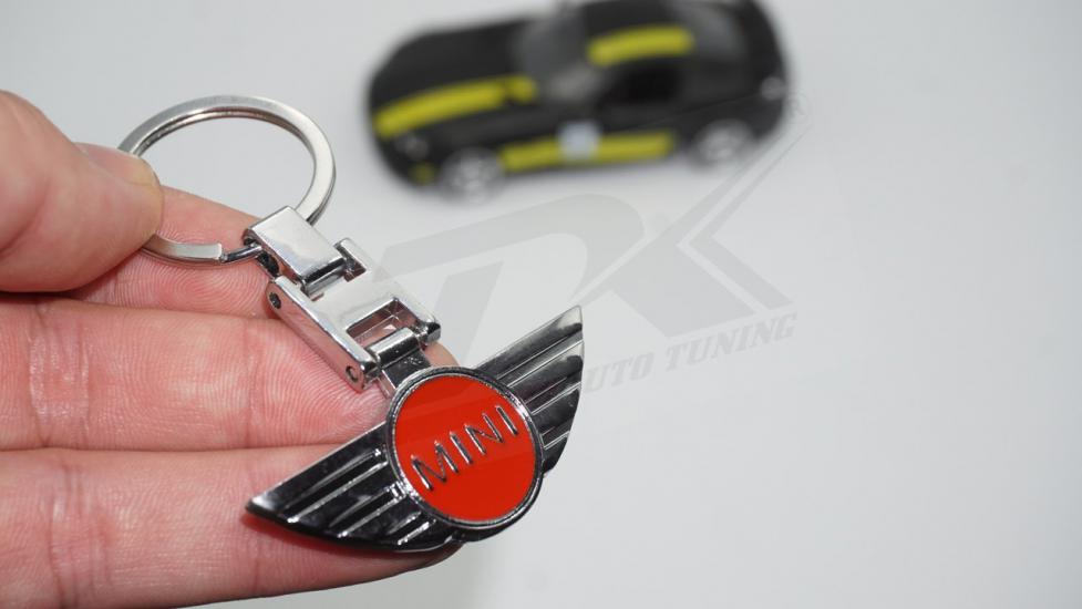 Mini Cooper Wings Logo Krom Metal Stil Anahtarlık