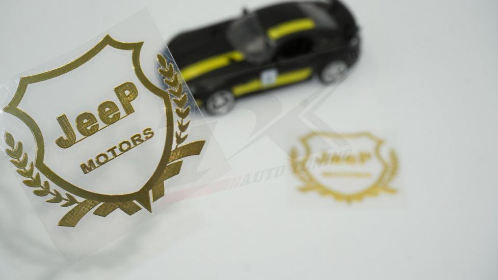 Jeep Motors Logo Kelebek Cam Buğday Başakları Logo 2Li Seti