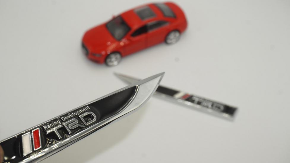 Toyota TRD Racing Development Logo Çamurluk Yanı Krom Metal Bıçak Logo