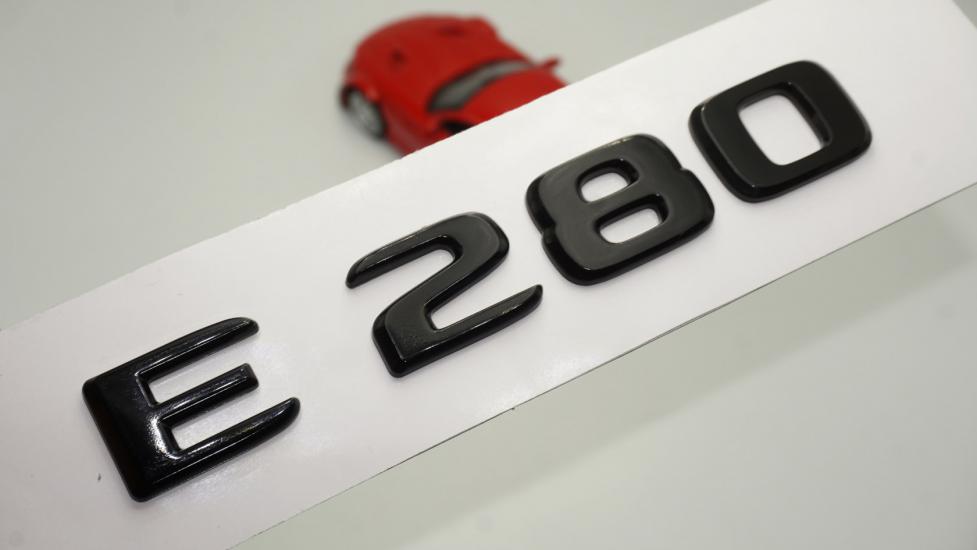 E 280 Bagaj Parlak Siyah ABS 3M 3D Yazı Logo