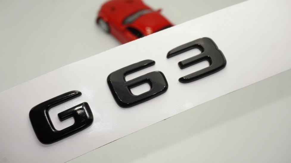 G63 Bagaj Parlak Siyah ABS 3M 3D Yazı Logo