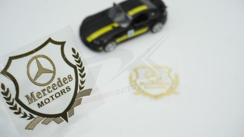 Mercedes Benz Motors Logo Kelebek Cam Buğday Başakları Logo 2Li Seti