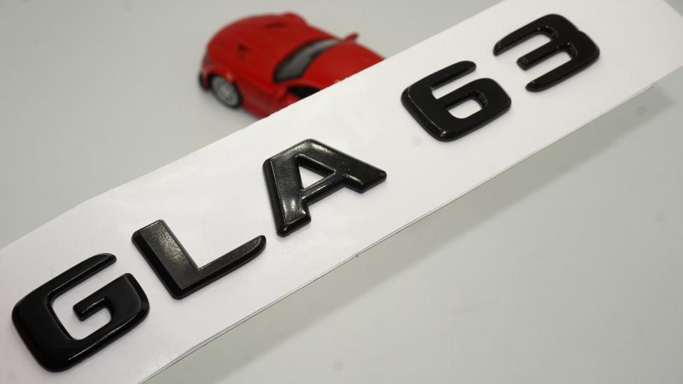 GLA 63 Bagaj Parlak Siyah ABS 3M 3D Yazı Logo