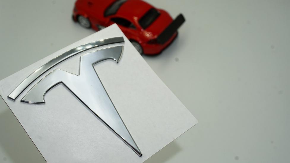 Tesla Model 3 S X Y Logo 3M 3D Krom Rozet Amblem Orjinal Ürün