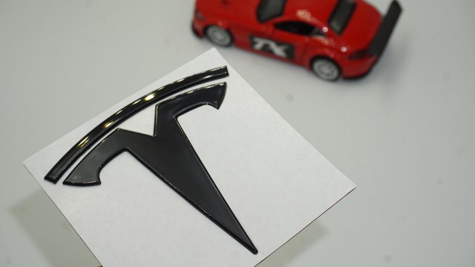 Tesla Model 3 S X Y Logo 3M 3D Parlak Siyah Rozet Amblem Orjinal Ürün