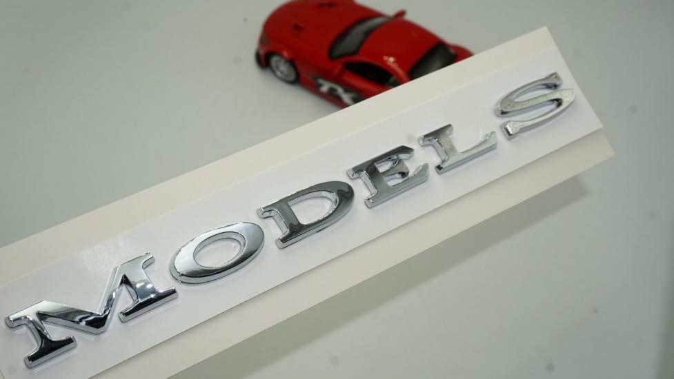 Tesla Model S Bagaj 3M 3D Parlak Gümüş Yazı Orjinal Ürün