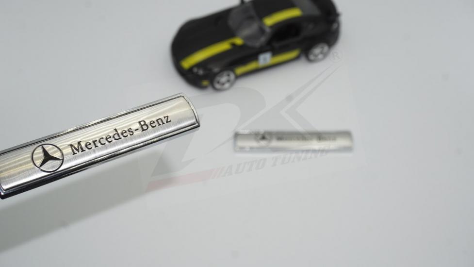 Mercedes Benz Logo Yan Çamurluk 3M 3D Krom ABS Logo Arma Seti
